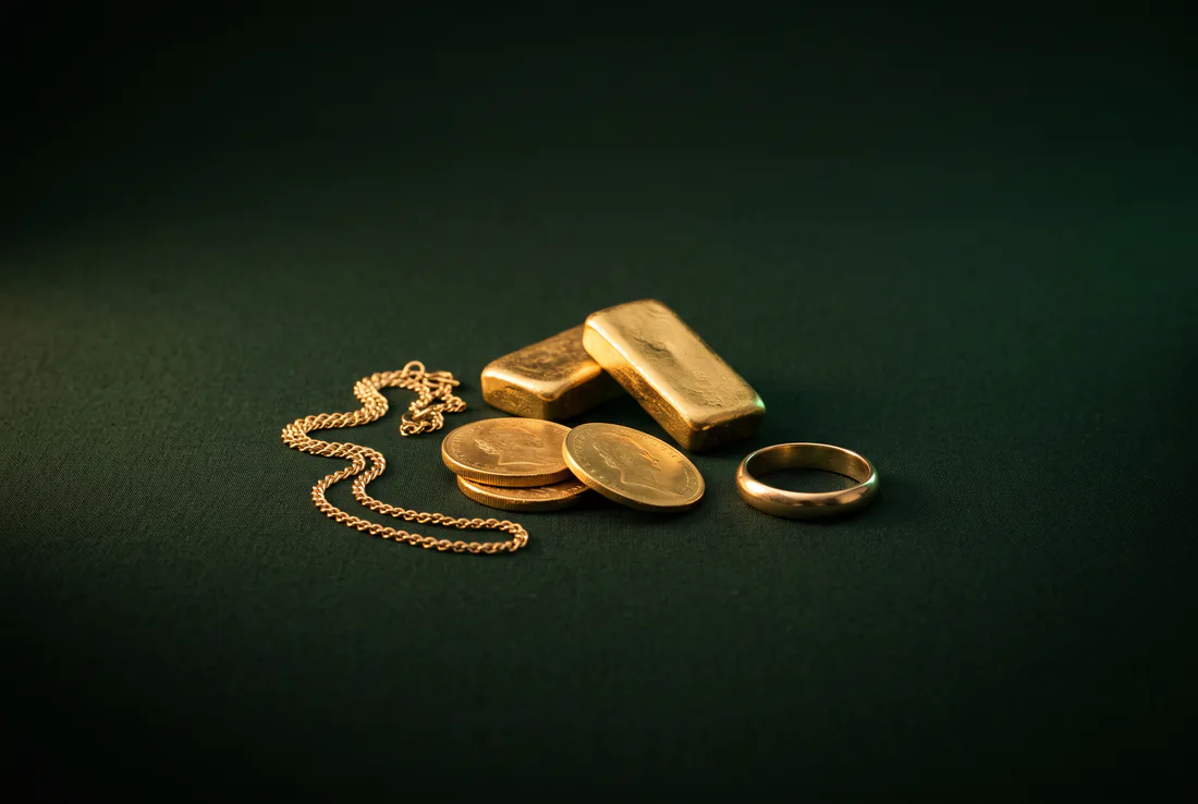 Goldschmuck und Goldbarren, Goldankauf in Bremen